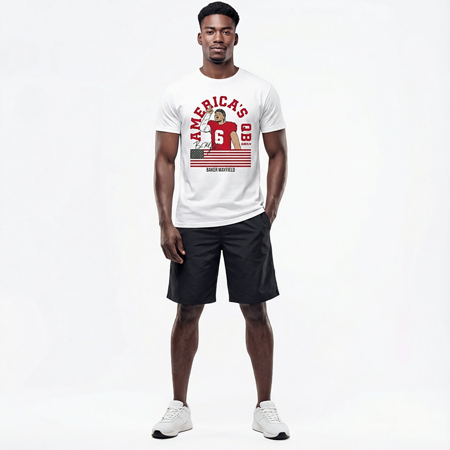 Breaking T Men's Tampa Bay Buccaneers Baker Mayfield America's QB T-shirt