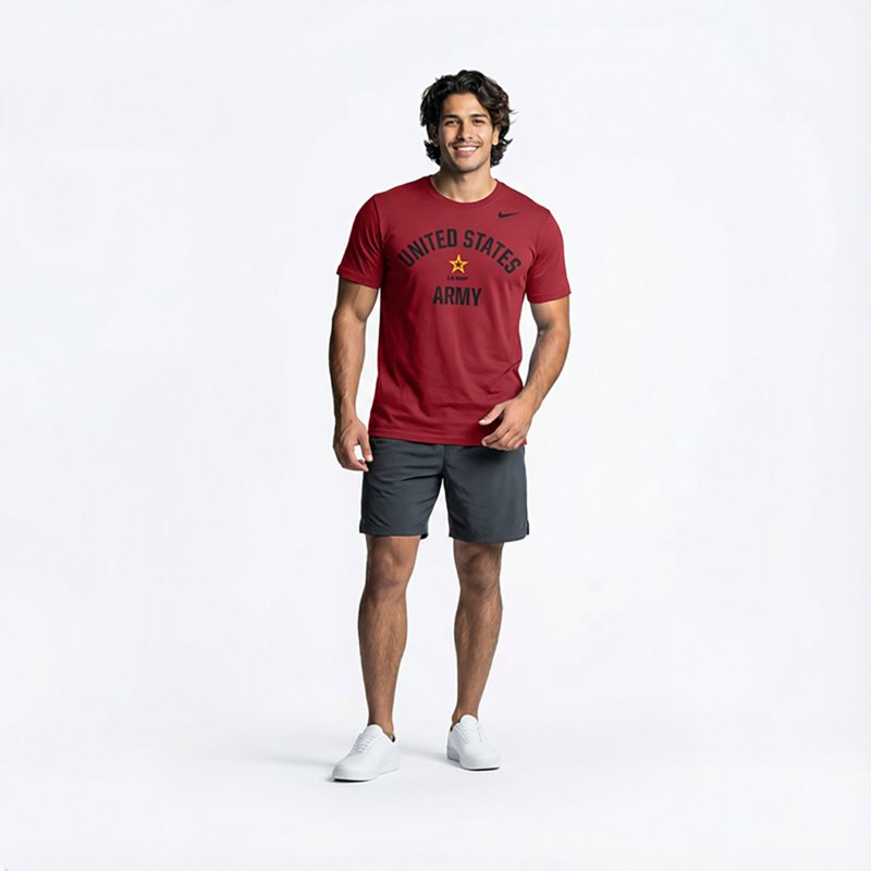 Nike MenâS Army School Arch Primary Logo Middle Core Cotton T-Shirt