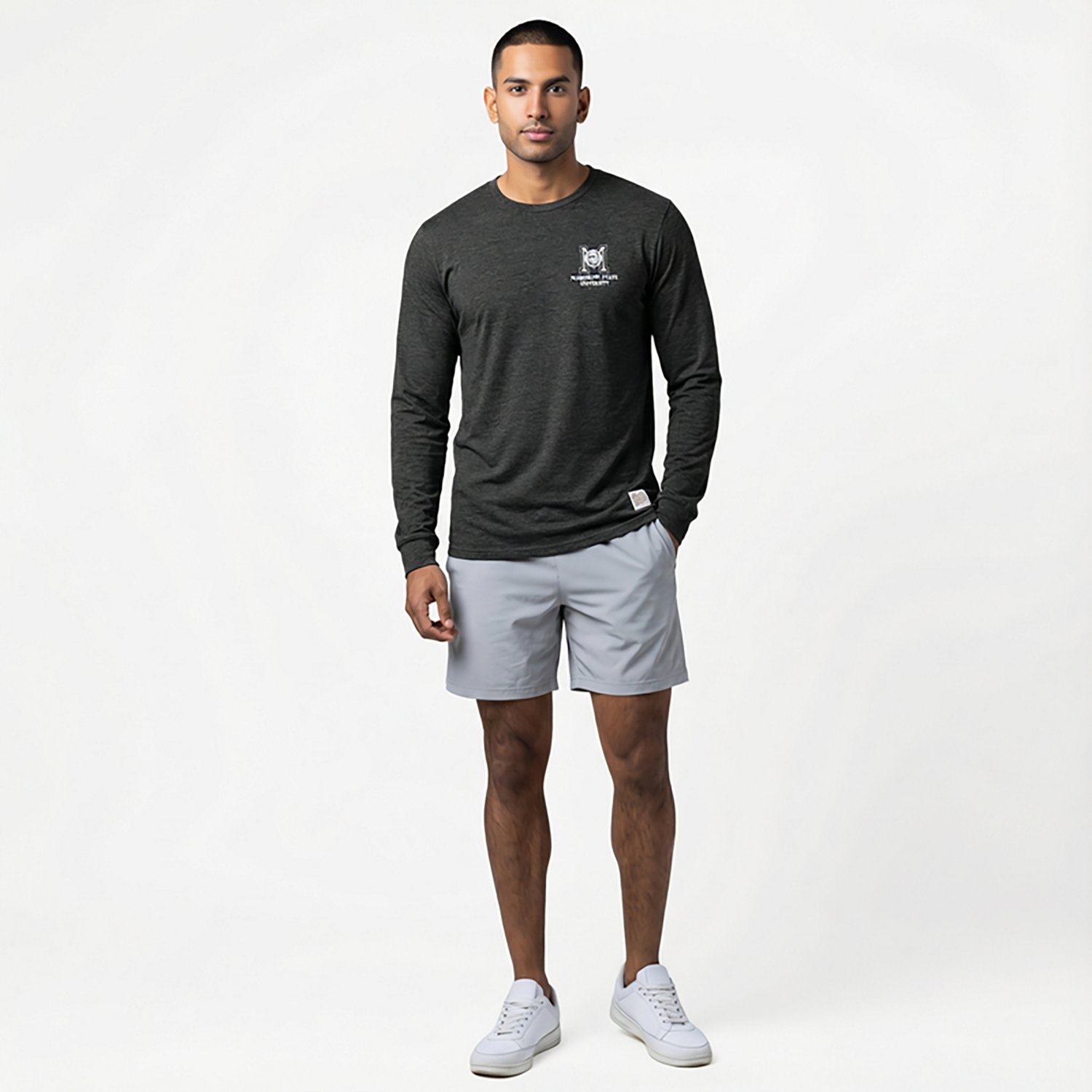 Retro Brand Men's Mississippi State University School Football Slogan DS Long Sleeve Graphic T-shirt