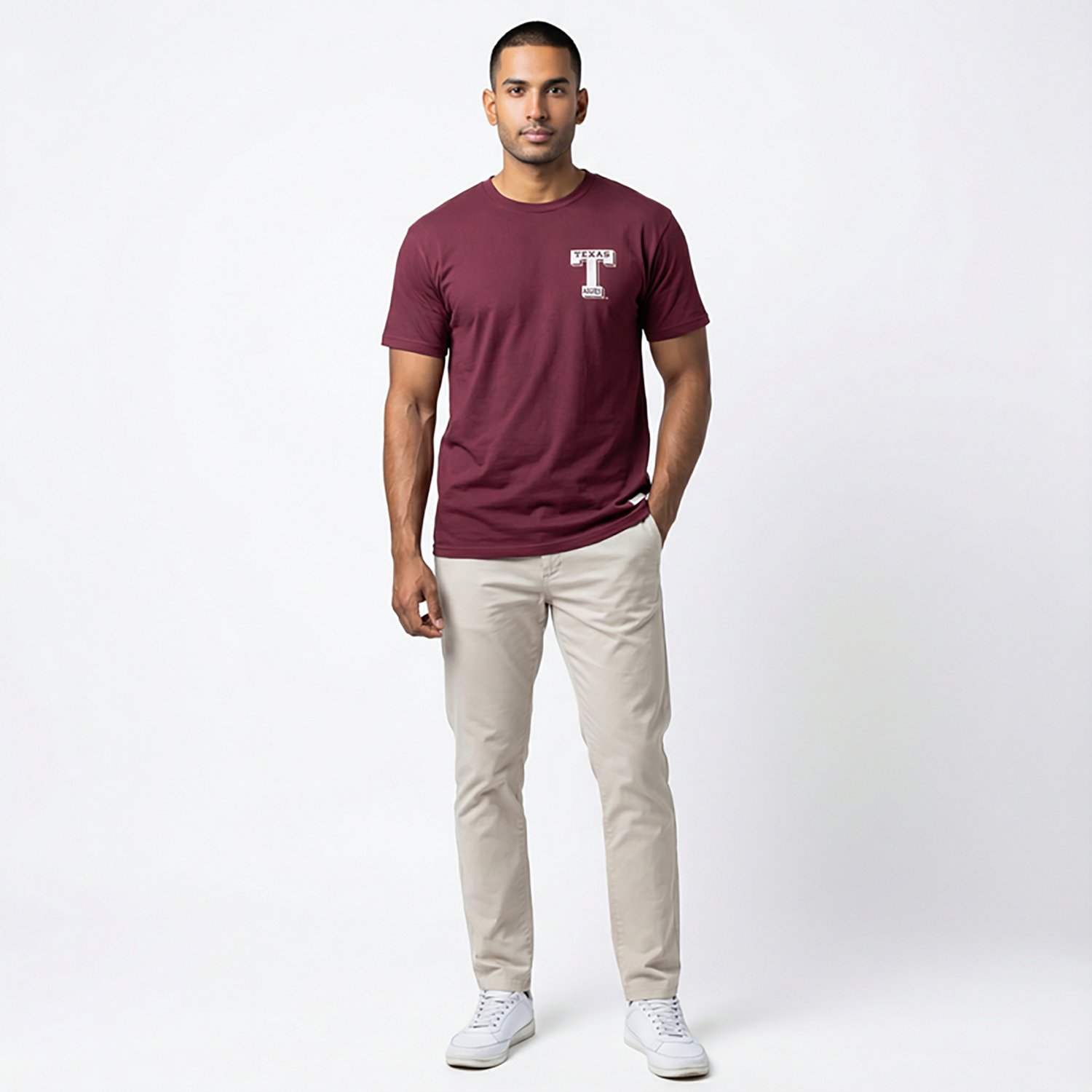 Retro Brand Men's Texas A&M University School State Mascot DS Graphic T-shirt