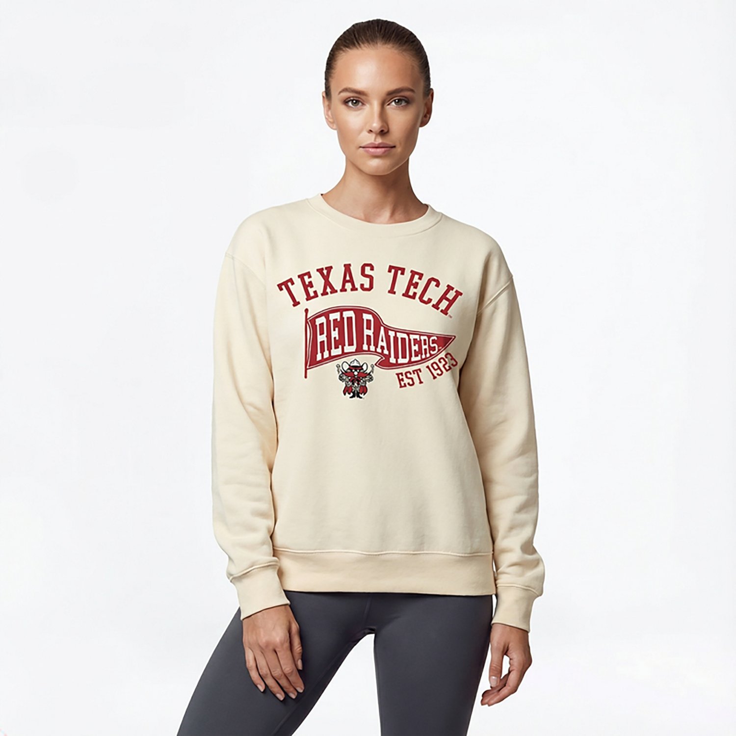 The Victory Women's Texas Tech University School Arch Pennant Crew Sweatshirt - view number 2