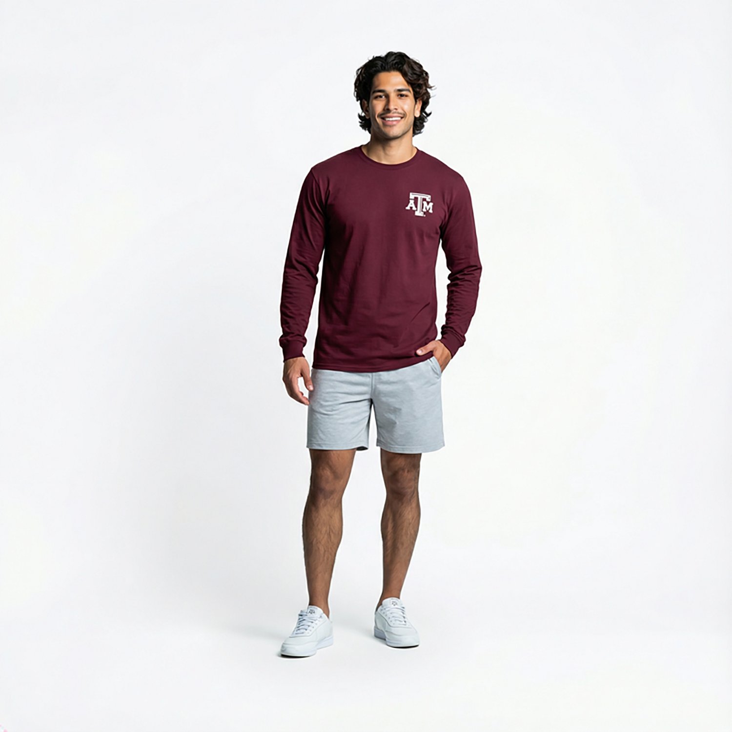 The Victory Men's Texas A&M University Primary Logo 2 Hit Long Sleeve Graphic T-shirt