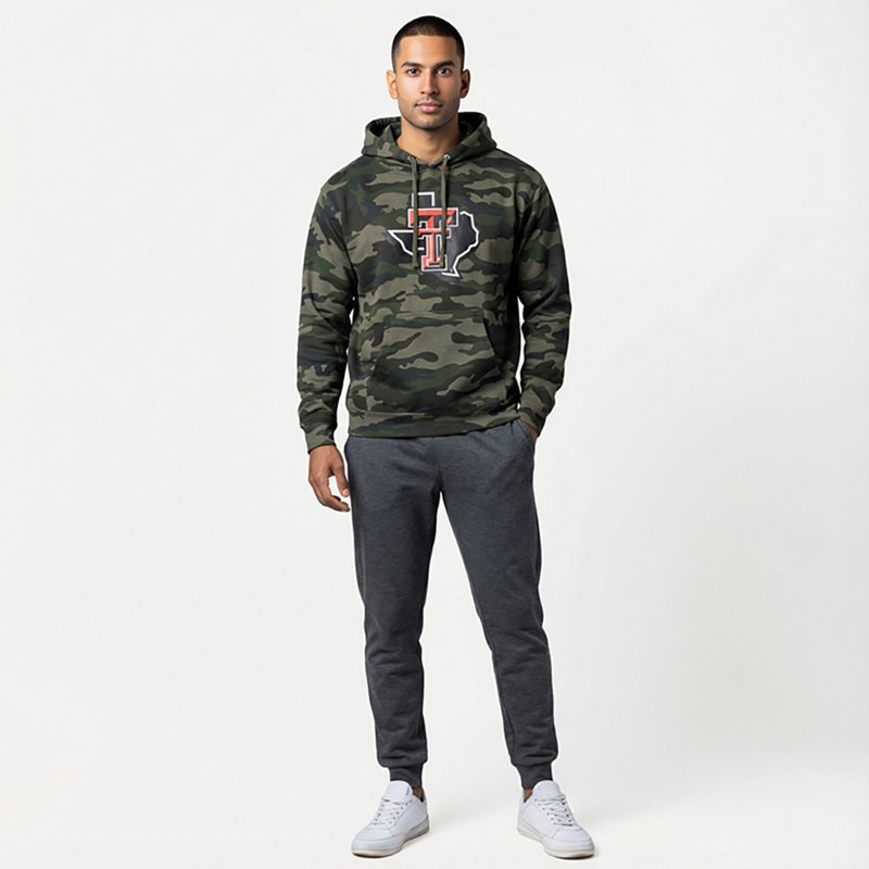 Something Inked Men's Texas Tech University Primary Logo Hoodie