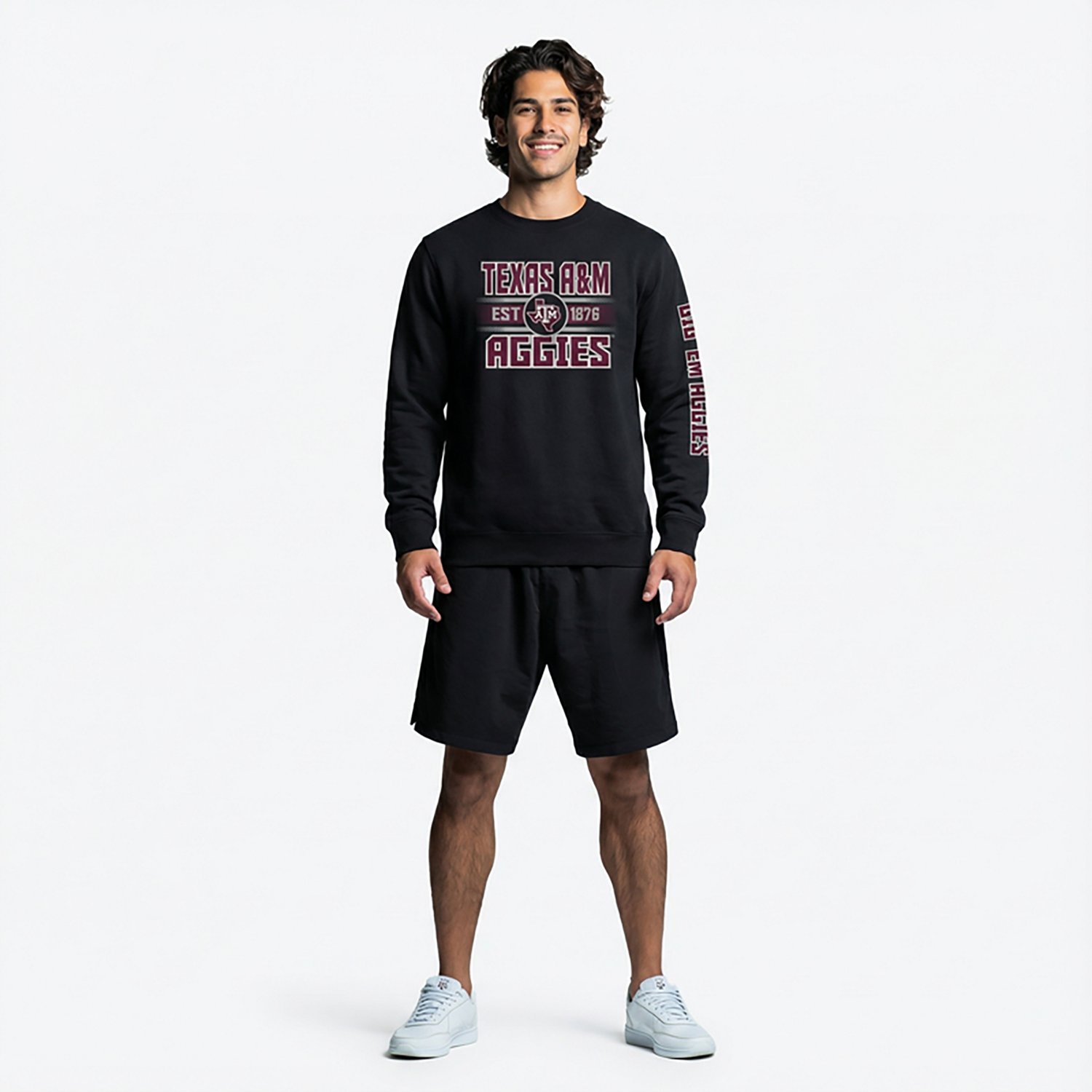 The Victory Men’s Texas A&M University School Bar Est 2-Hit Crew Sweatshirt
