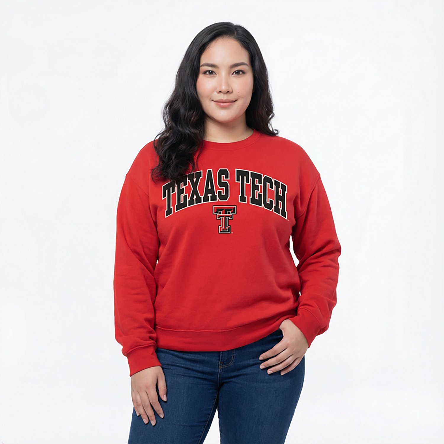 Pressbox Women's Texas Tech University Deep Basic Arch Janise Oversized Sweeper Top - view number 2