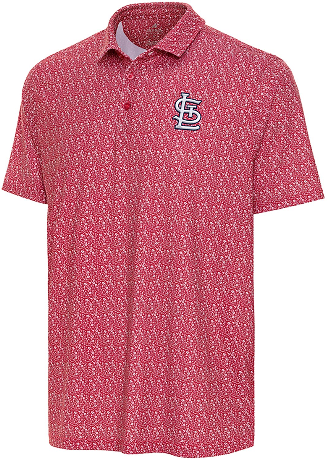 Antigua Men's St. Louis Cardinals Botanic Short Sleeve Polo Shirt