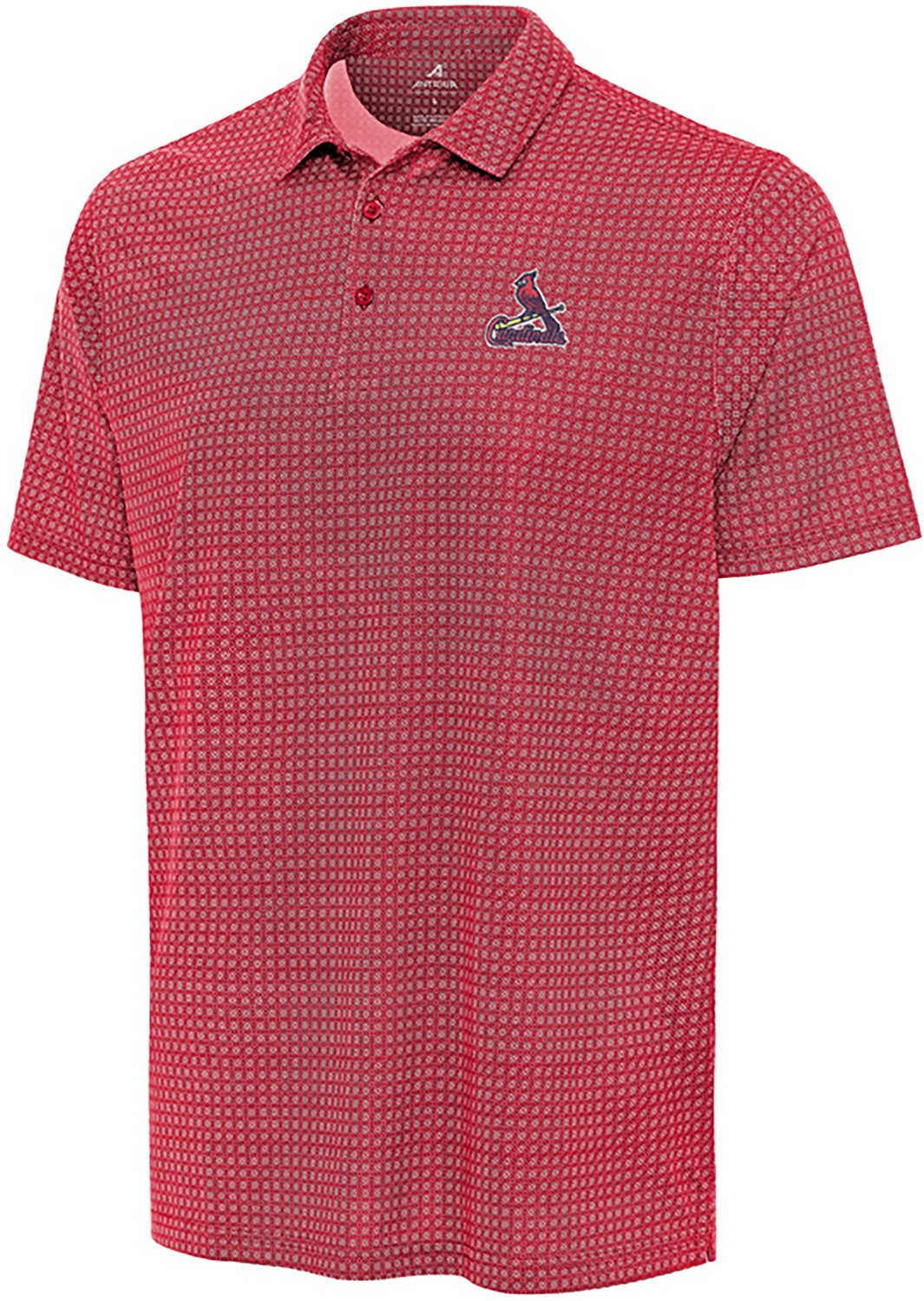 Antigua Men's St. Louis Cardinals Mosaic Short Sleeve Polo Shirt