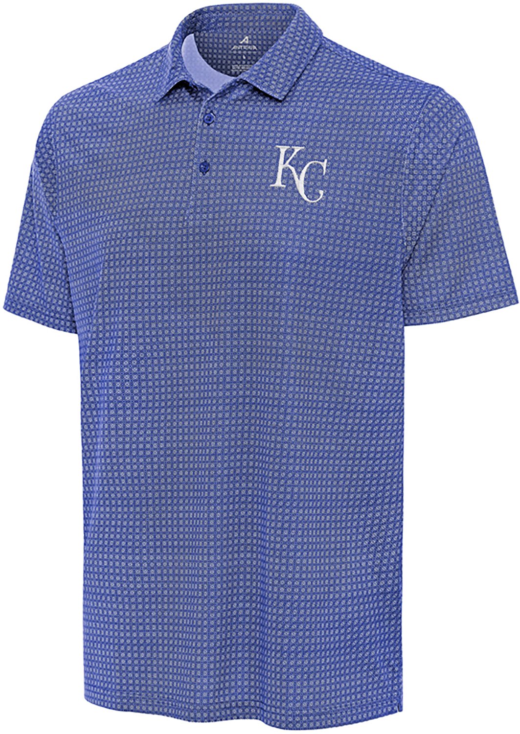 Antigua Men's Kansas City Royals Mosaic Short Sleeve Polo Shirt