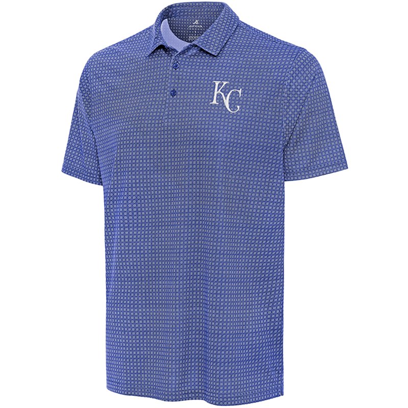 Antigua Men's Kansas City Royals Mosaic Short Sleeve Polo Shirt