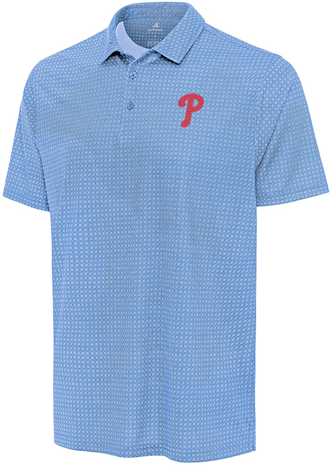 Antigua Men's Philadelphia Phillies Mosaic Short Sleeve Polo Shirt