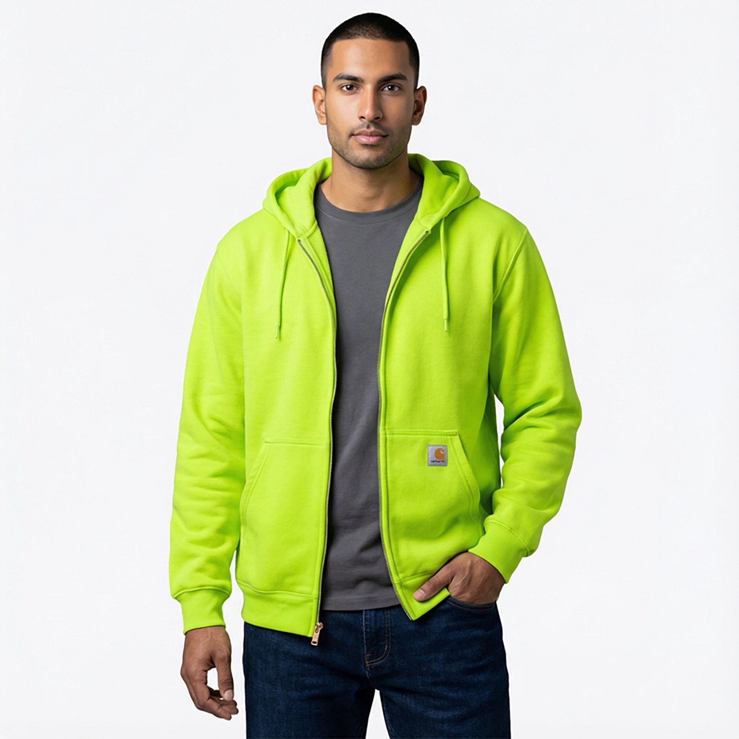 Carhartt Men's Midweight Hooded Zip Front Sweatshirt                                                                             - view number 2