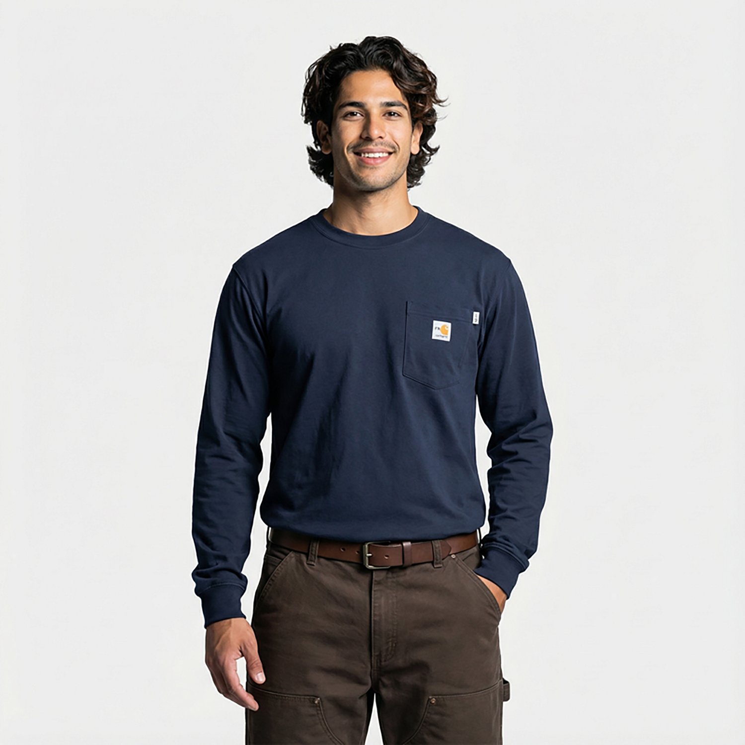 Carhartt Men's Work Dry Flame Resistant Long Sleeve T-shirt                                                                      - view number 2