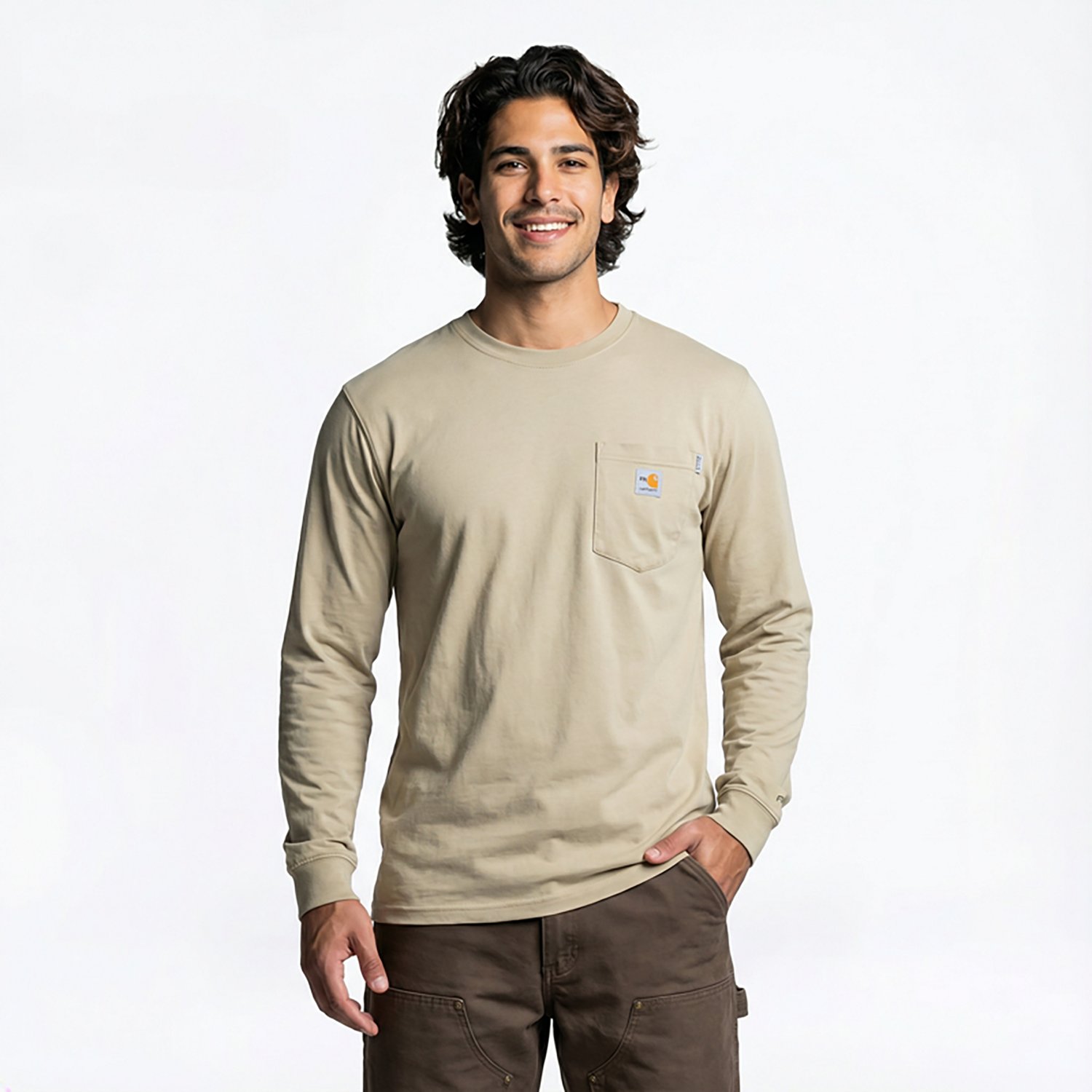 Carhartt Men's Work Dry Flame Resistant Long Sleeve T-shirt                                                                      - view number 2