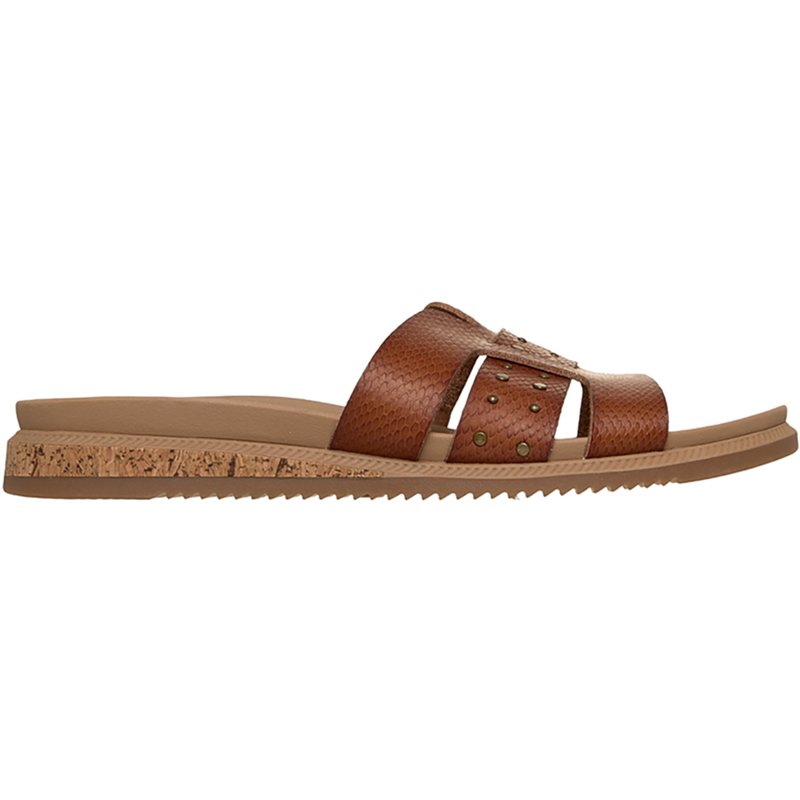 Skechers Bobs Hands Free Bobs Womens Desert Kiss Lo Strap Sandals, 10 Medium, Brown