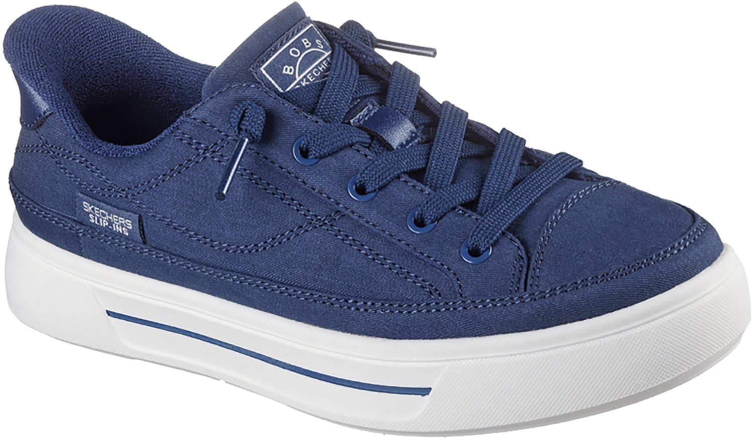 SKECHERS Women's Bobs Social Canvas Slip In Shoes - view number 3