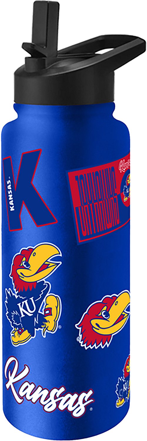 Logo Brands University of Kansas 34 oz Quencher Bottle