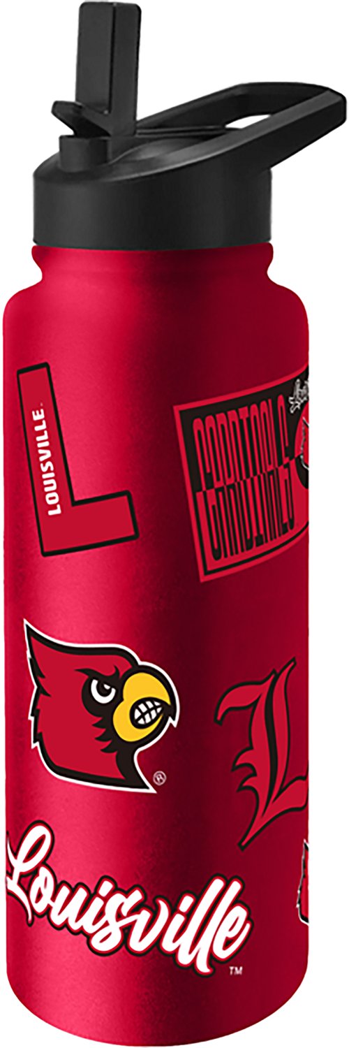 Logo Brands University of Louisville 34 oz Quencher Bottle