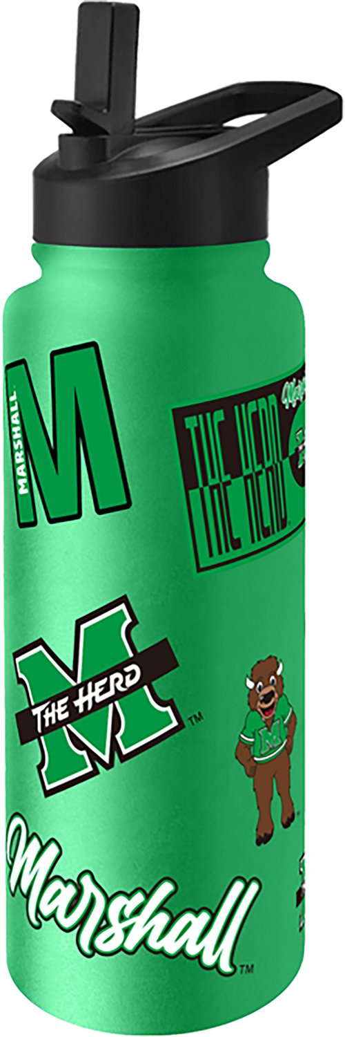 Logo Brands Marshall University 34 oz Quencher Bottle