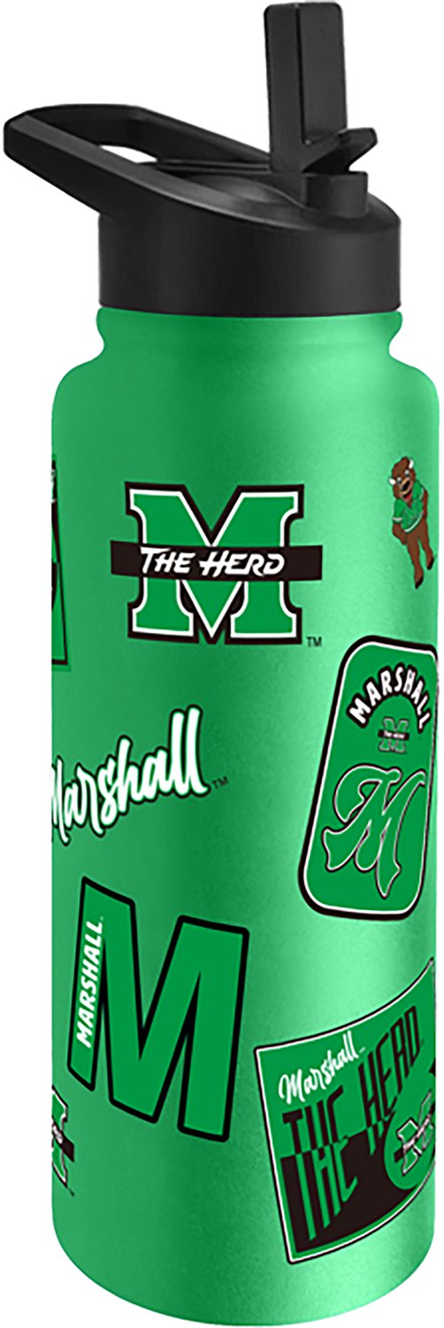 Logo Brands Marshall University 34 oz Quencher Bottle - view number 2