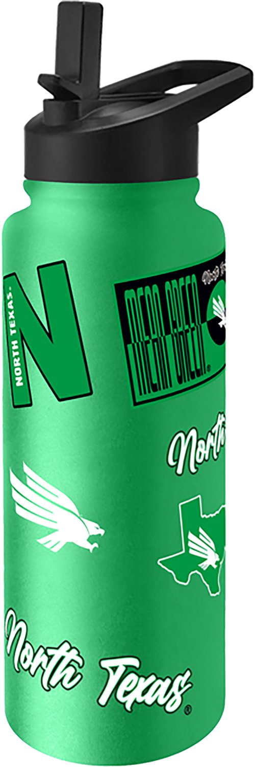 Logo Brands University of North Texas 34 oz Quencher Bottle