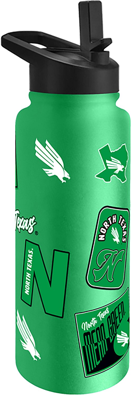 Logo Brands University of North Texas 34 oz Quencher Bottle - view number 2