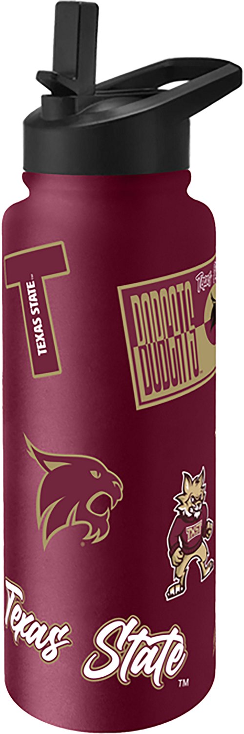 Logo Brands Texas State University Dreamweave 34 oz Quencher Bottle