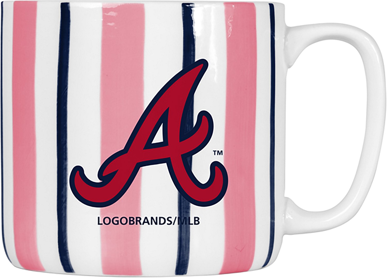 Logo Brands Atlanta Braves 16 oz Brushstroke Stripe Mug - view number 2
