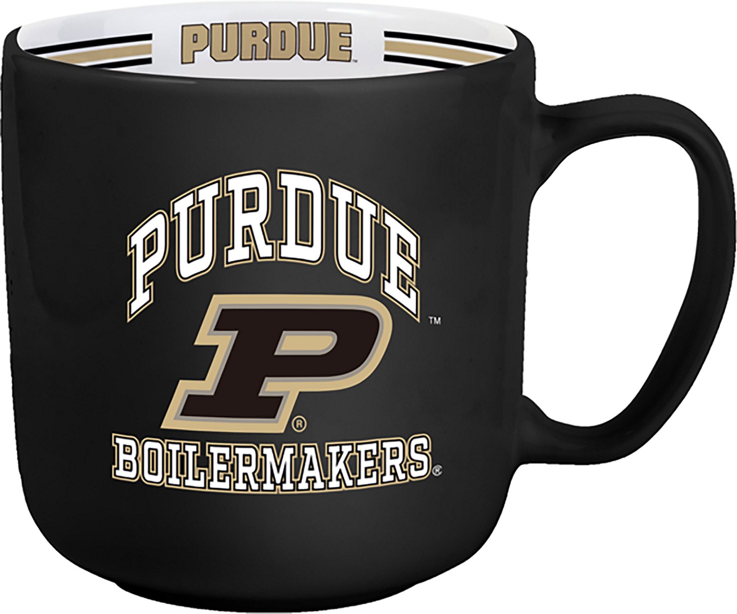 Logo Brands Purdue University 15 oz Stripe Mug