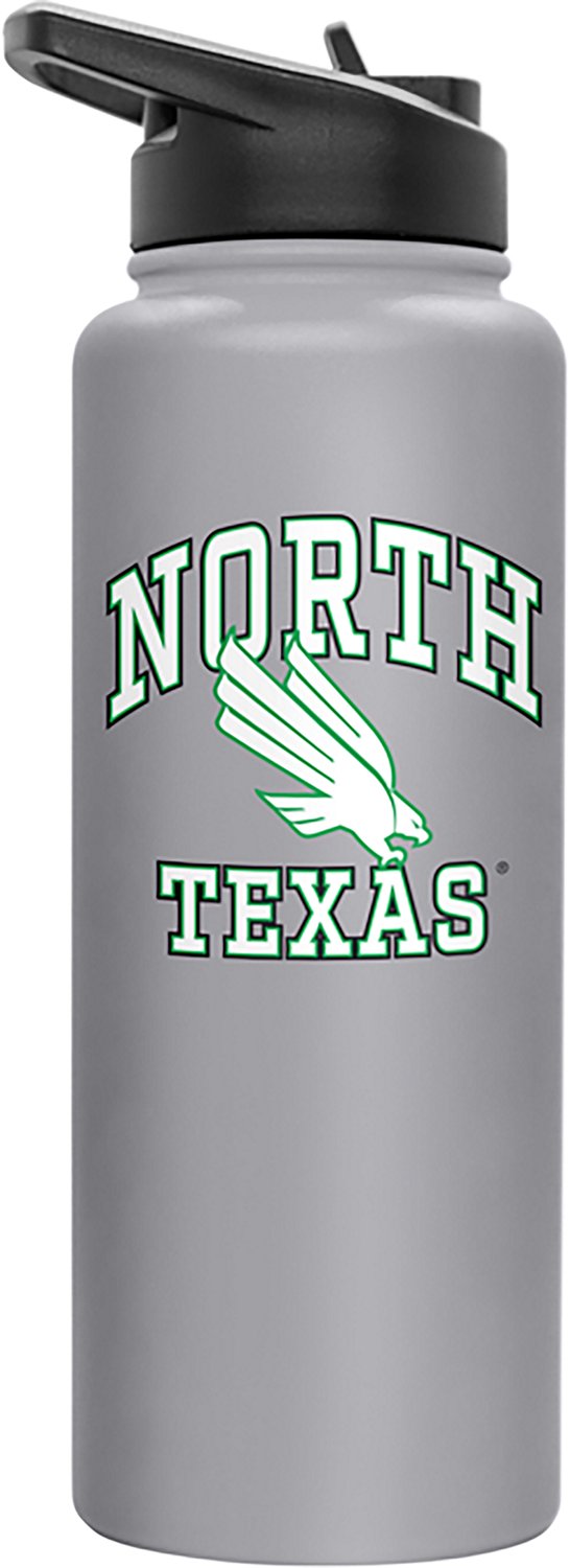 Logo Brands University of North Texas Athletic Stone 34 oz Quencher Bottle