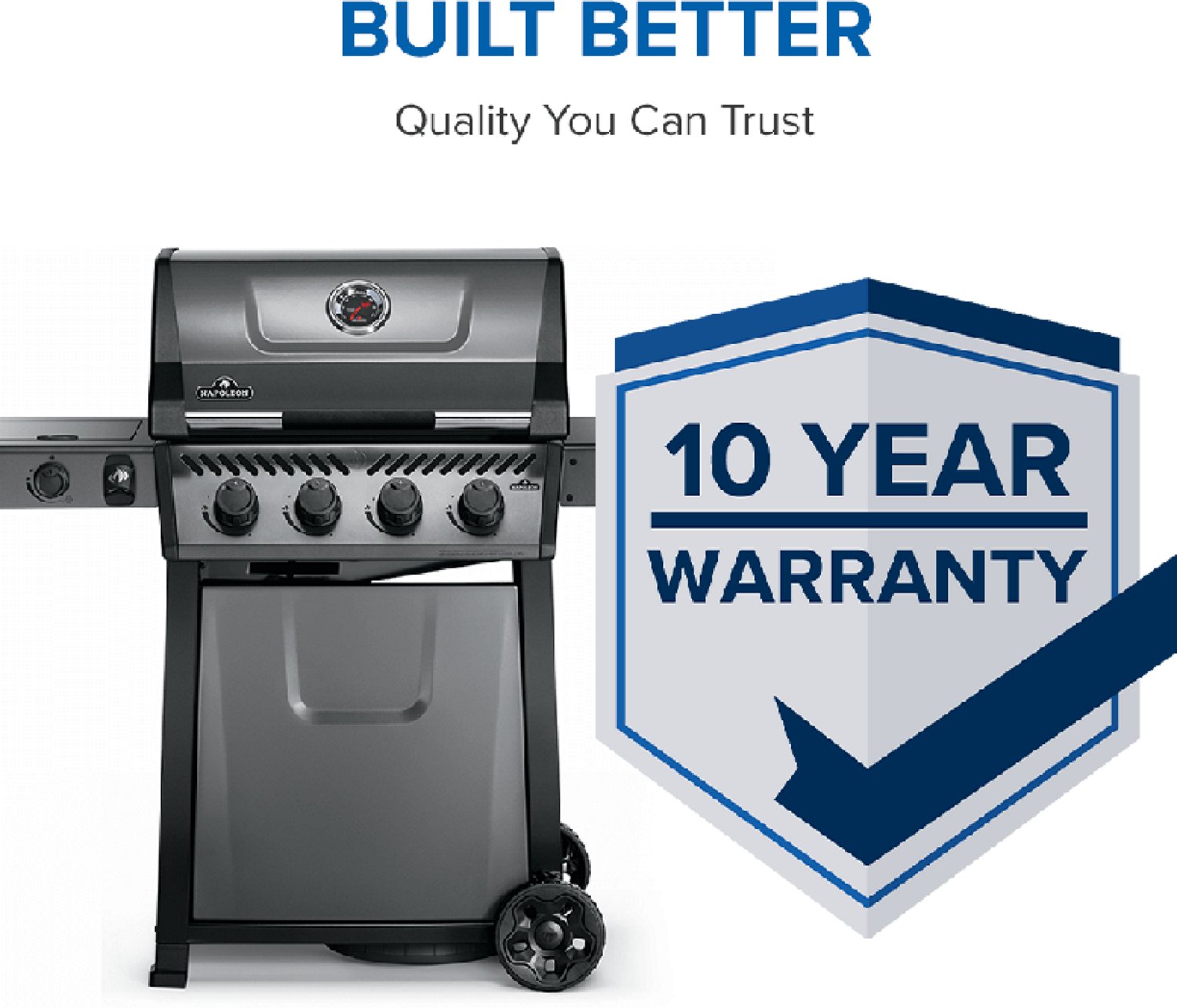 Napoleon Freestyle 425 4-Burner Propane Gas Grill with Range Side Burner