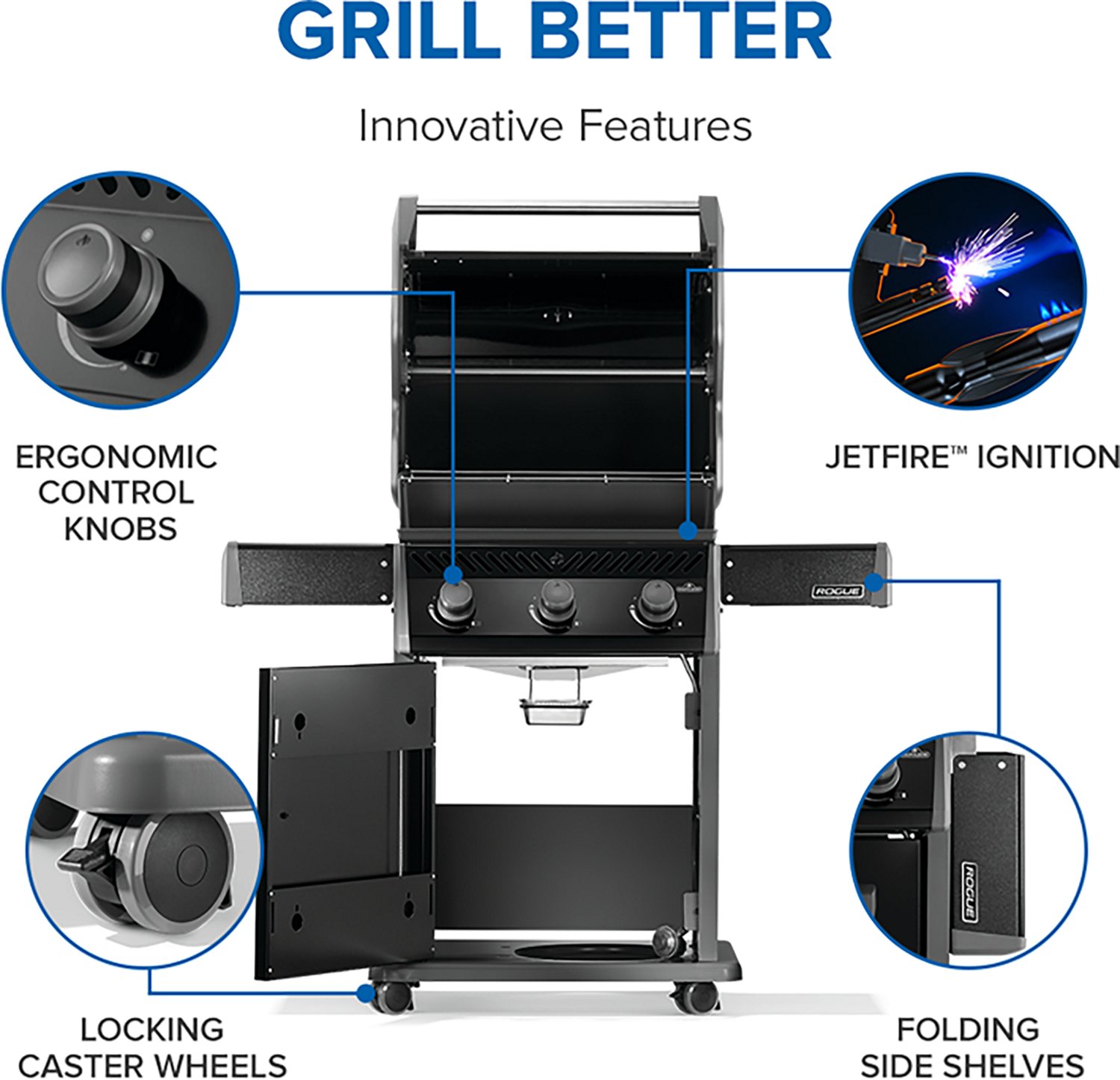 Napoleon Rogue 425 3-Burner Natural Gas Grill - view number 7