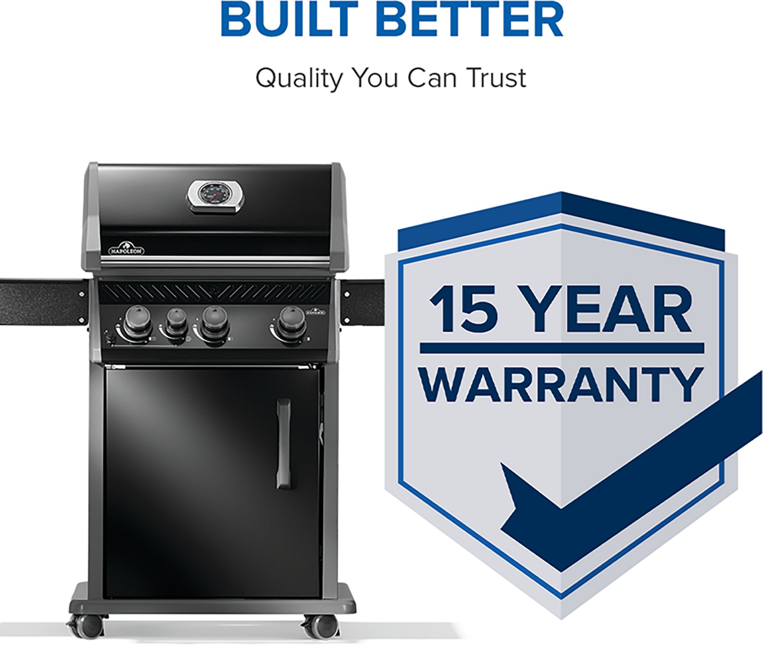 Napoleon Rogue 425 3-Burner Natural Gas Grill with Range Side Burner - view number 8