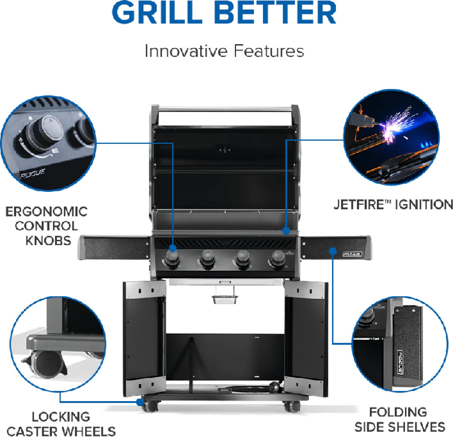 Napoleon Rogue 525 4-Burner Natural Gas Grill - view number 6