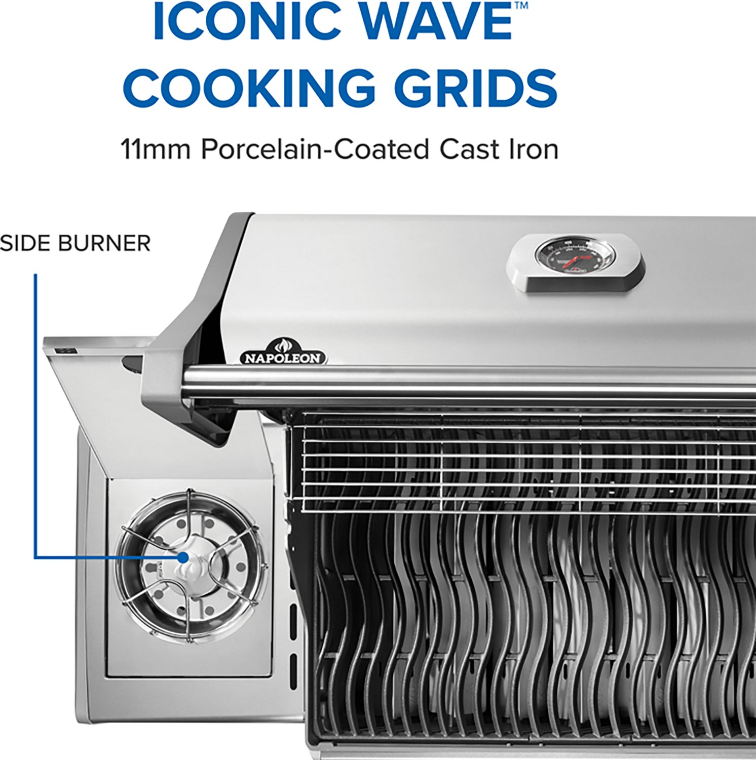 Napoleon Rogue 525 4-Burner SS Natural Gas Grill with Range Side Burner - view number 8
