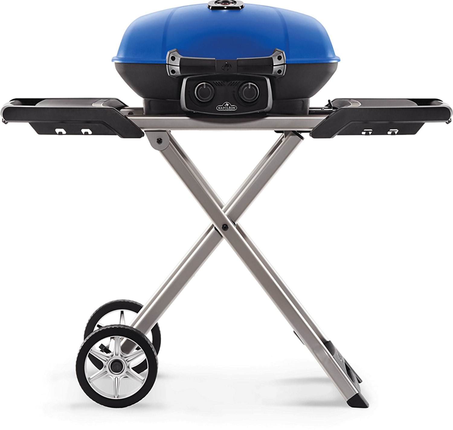 Napoleon TravelQ 285X 1 Burner Portable Propane Gas Grill with Scissor Cart