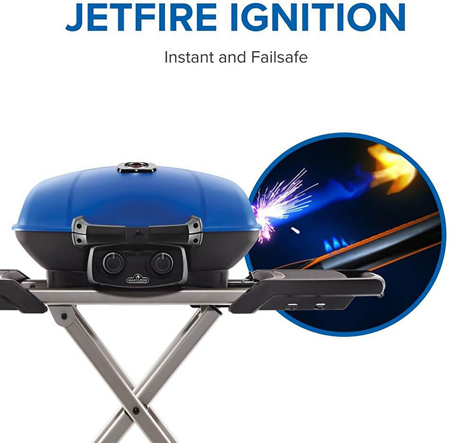 Napoleon TravelQ 285X 1 Burner Portable Propane Gas Grill with Scissor Cart - view number 4