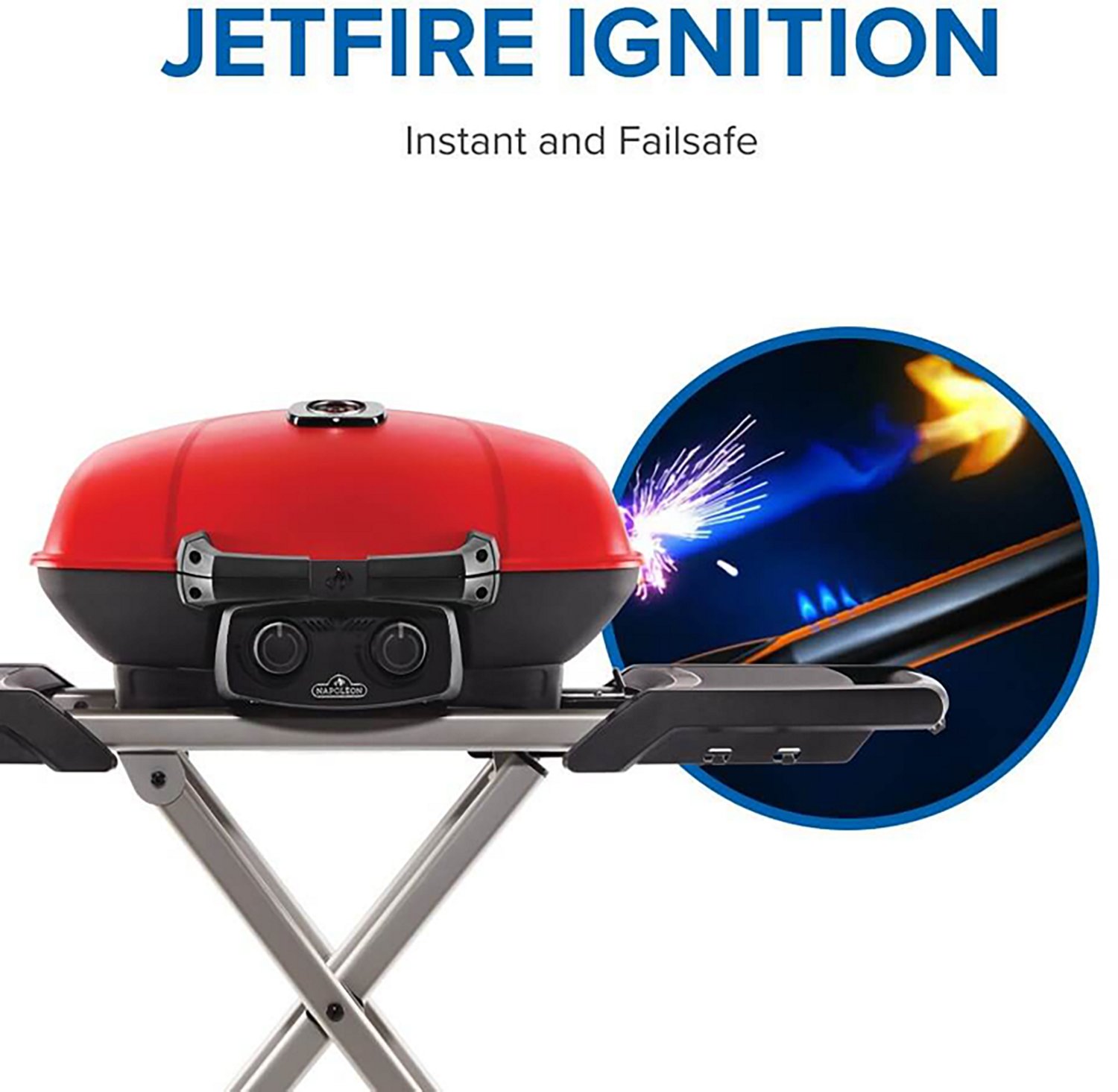Napoleon TravelQ 285X 1 Burner Portable Propane Gas Grill with Scissor Cart and Griddle - view number 5
