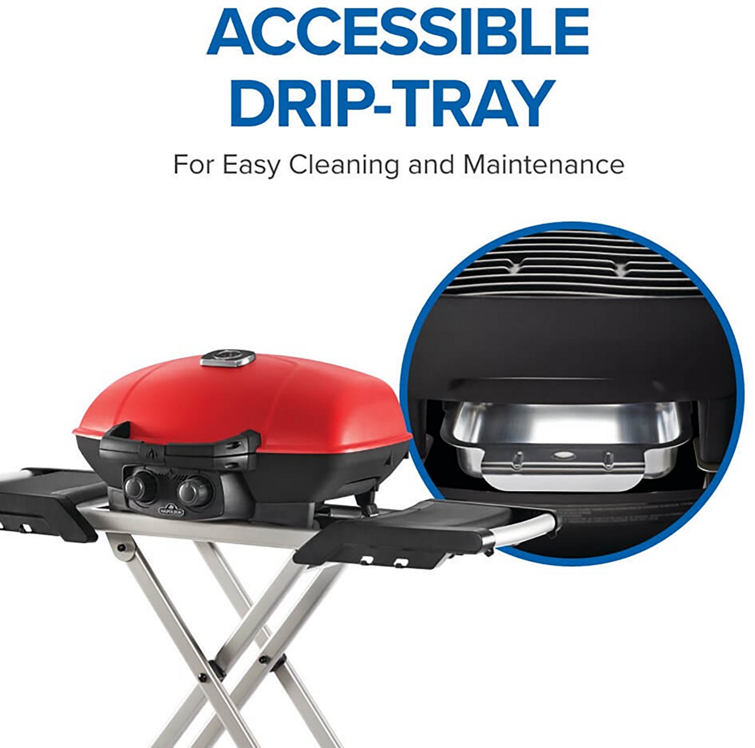 Napoleon TravelQ 285X 1 Burner Portable Propane Gas Grill with Scissor Cart and Griddle - view number 6