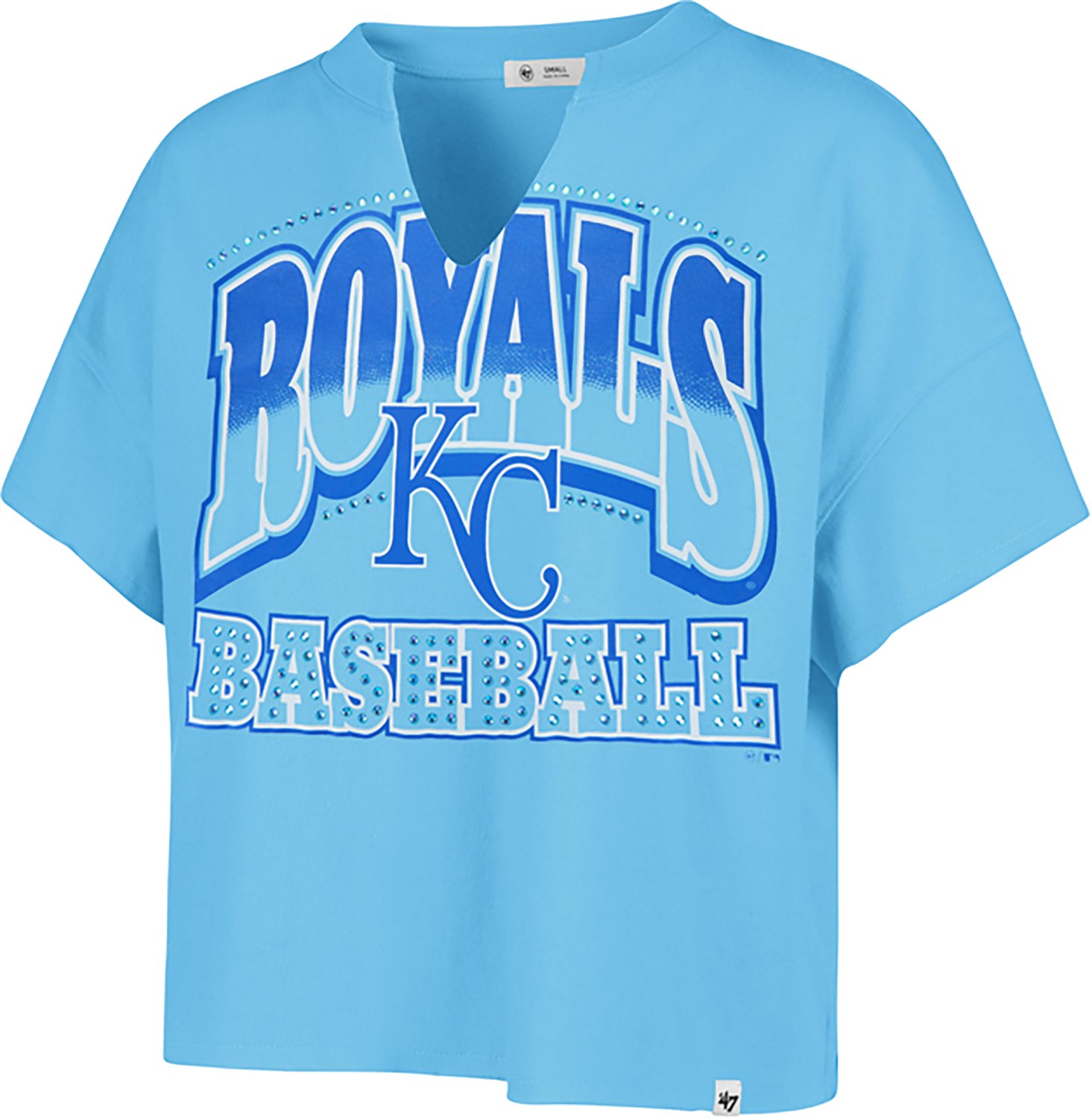 47 Women's Royals Win Big Oversize Notch Neck T-shirt