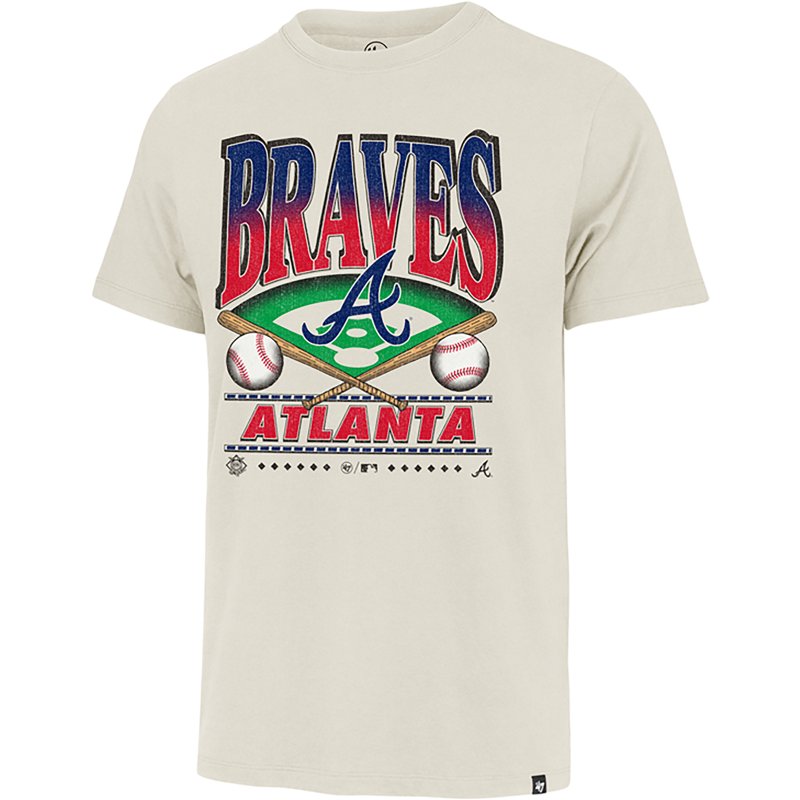 '47 Brand Men's Tan Atlanta Braves Straight Shot Two Franklin T-Shirt - Tan