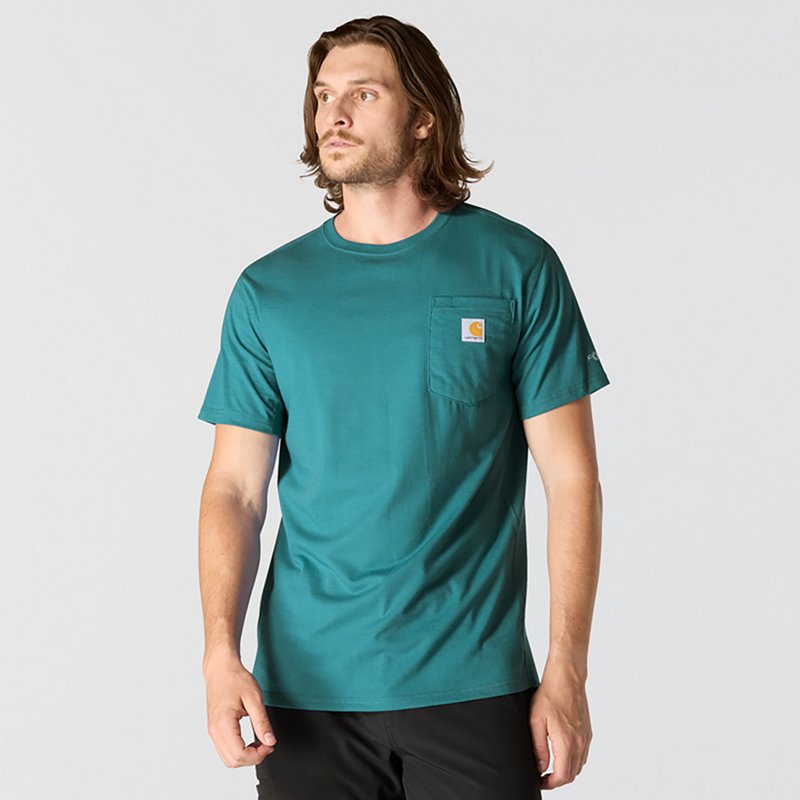 Carhartt Men's Force Relaxed T-Shirt | Transformative Teal | Small