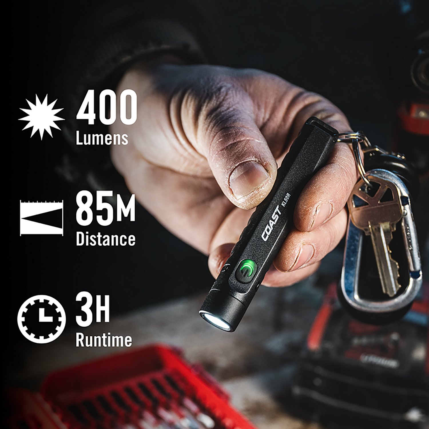 Coast KL50R 400 Lumen Rechargeable Flashlight - view number 5