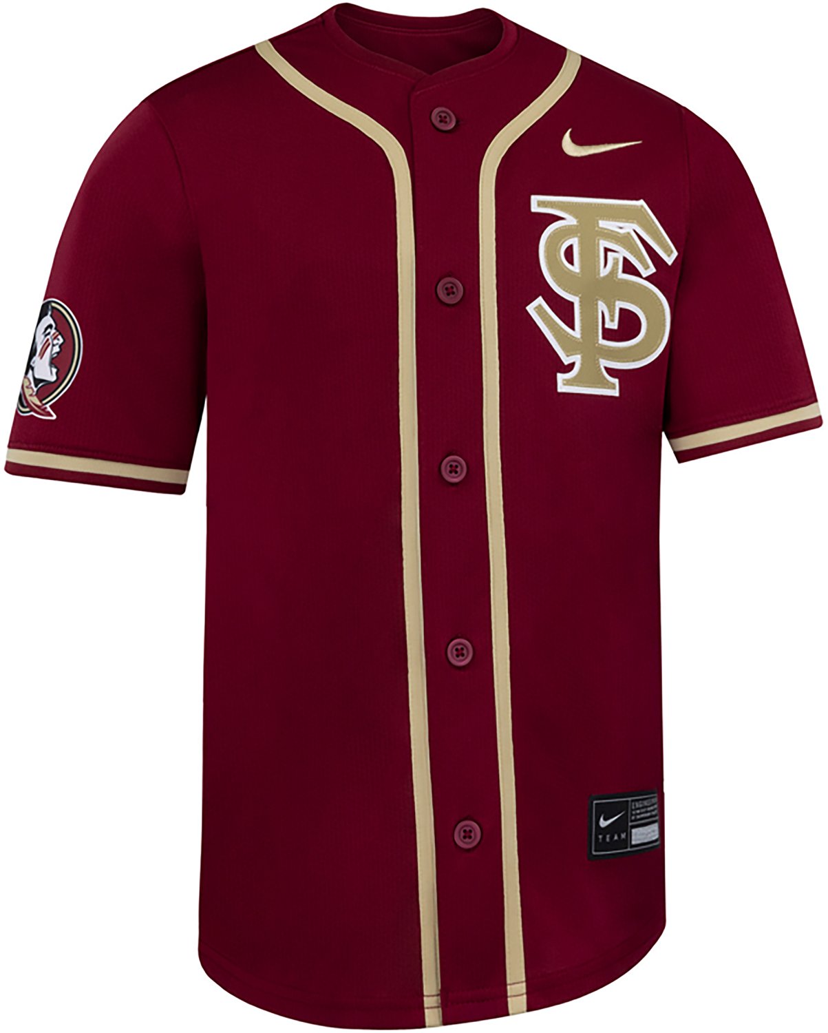 Nike Boys' Florida State University Limited Full Button Baseball Jersey