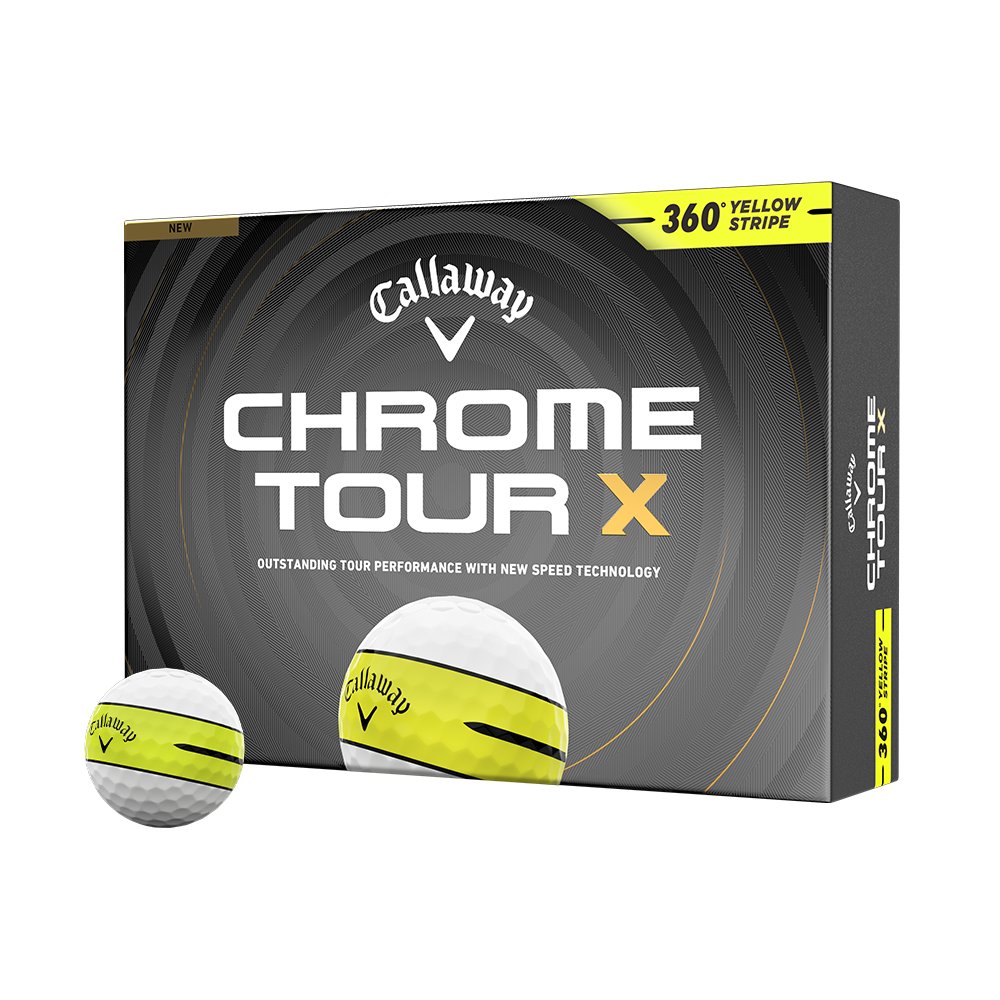 Callaway 2026 Chrome Tour X Stripe Golf Balls 12-Pack