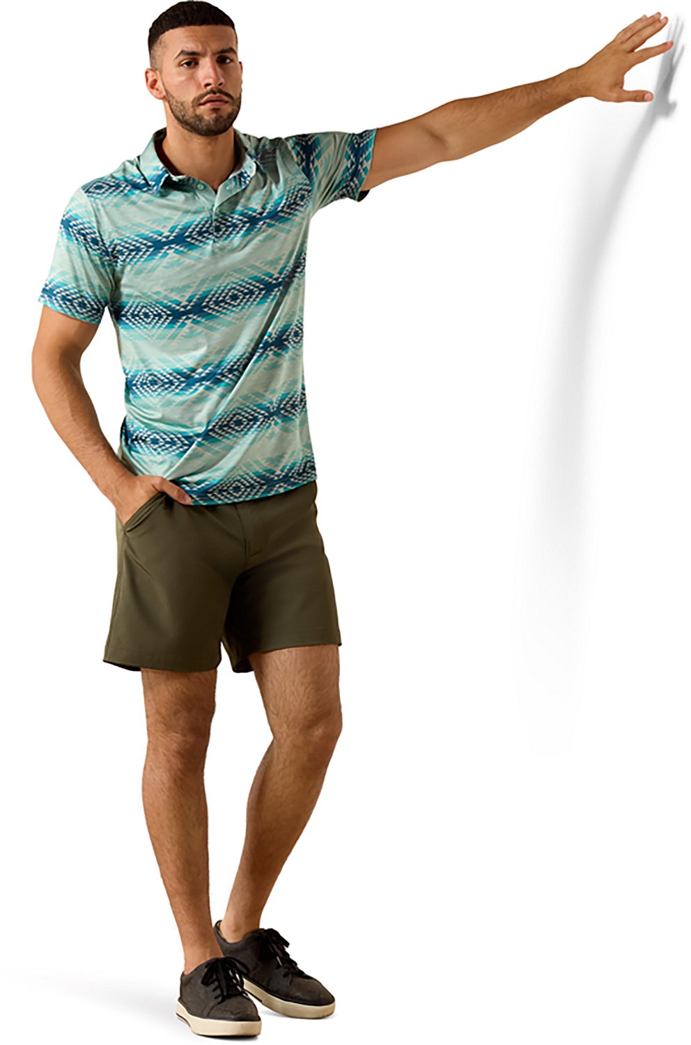 Ariat Men's Allover Print Polo Shirt - view number 4