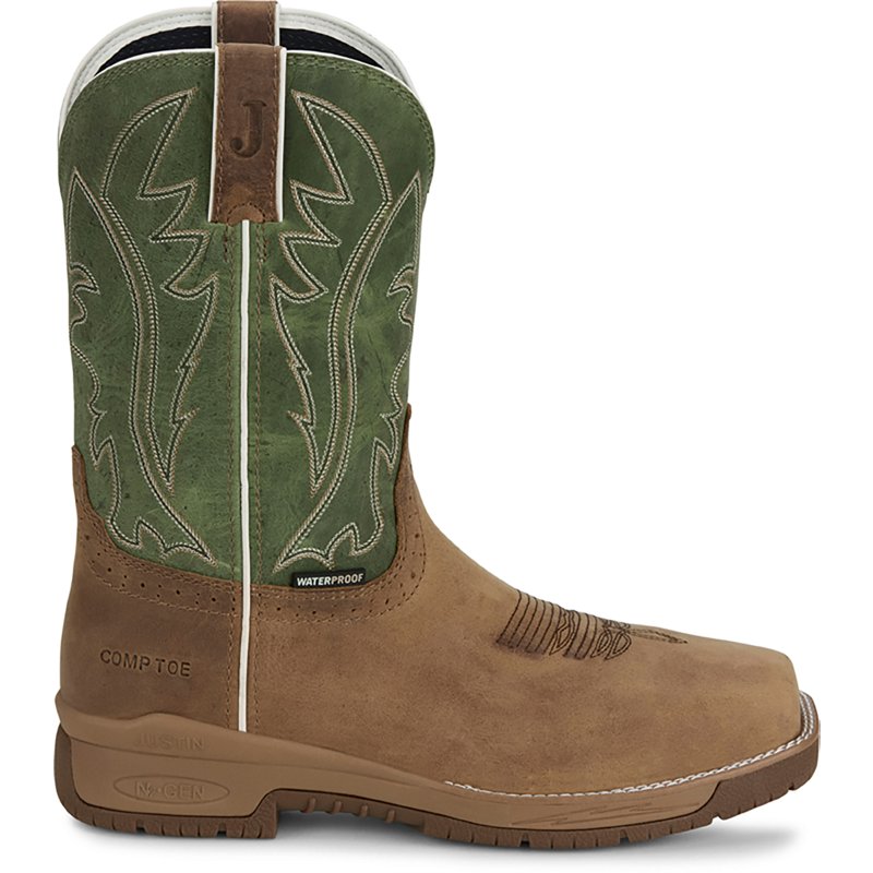 Justin Original Workboots Nitread Nano 11 Inch Waterproof Composite Toe Work Boots