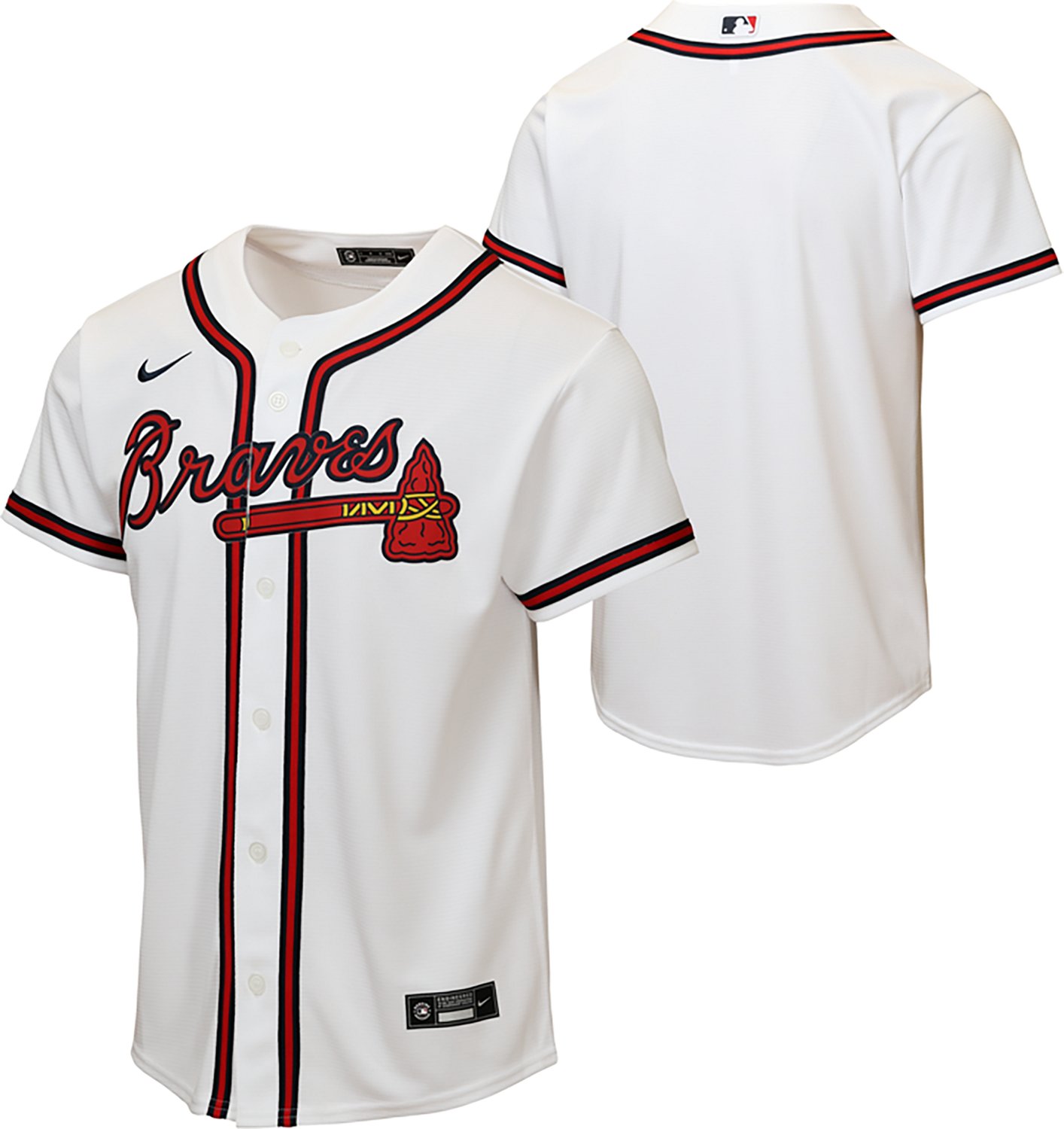 Nike Boys' Atlanta Braves Home Baseline Jersey