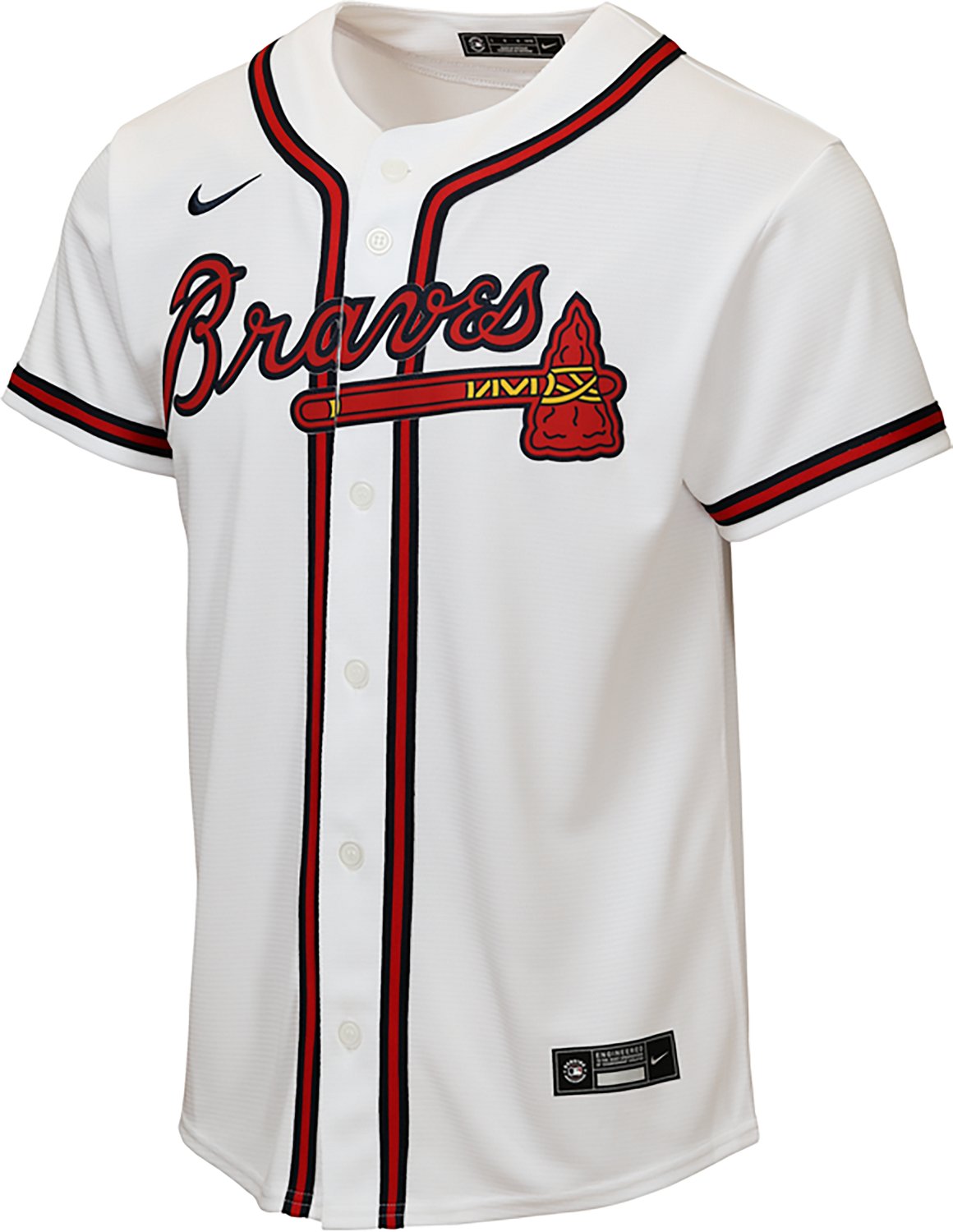 Nike Boys' Atlanta Braves Ronald Acuna Jr #13 Home Baseline Jersey - view number 2