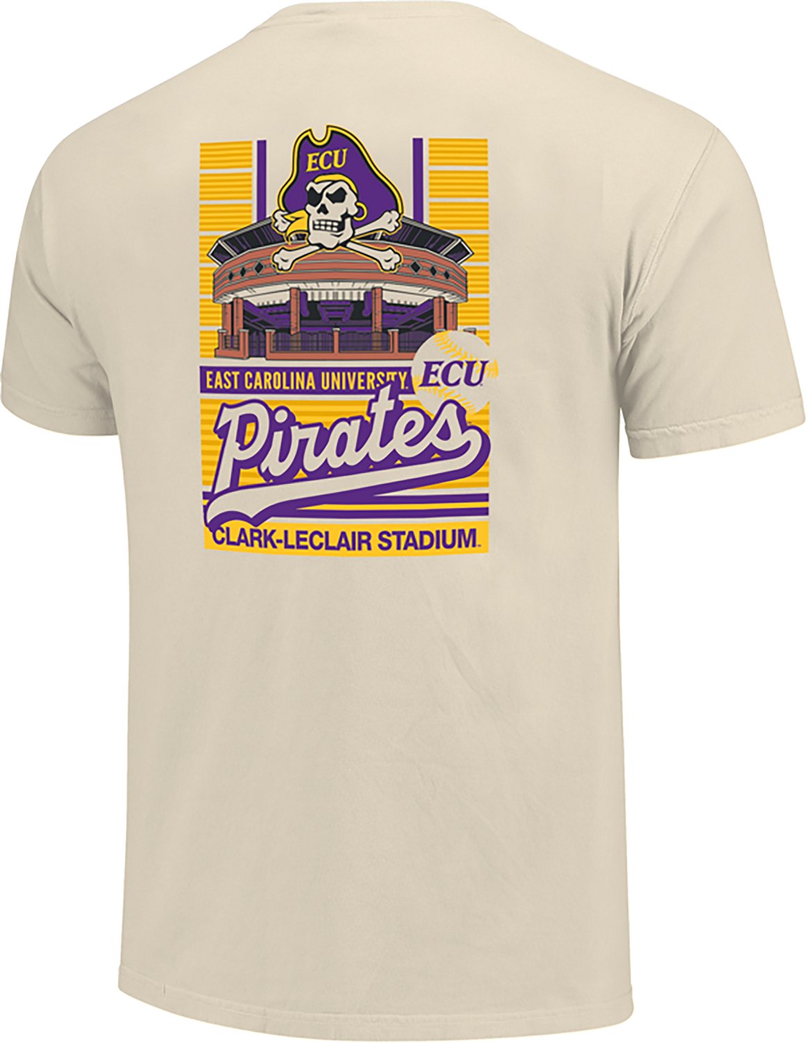 Image One Men's East Carolina University Staggered Line Stadium T-Shirt - view number 3