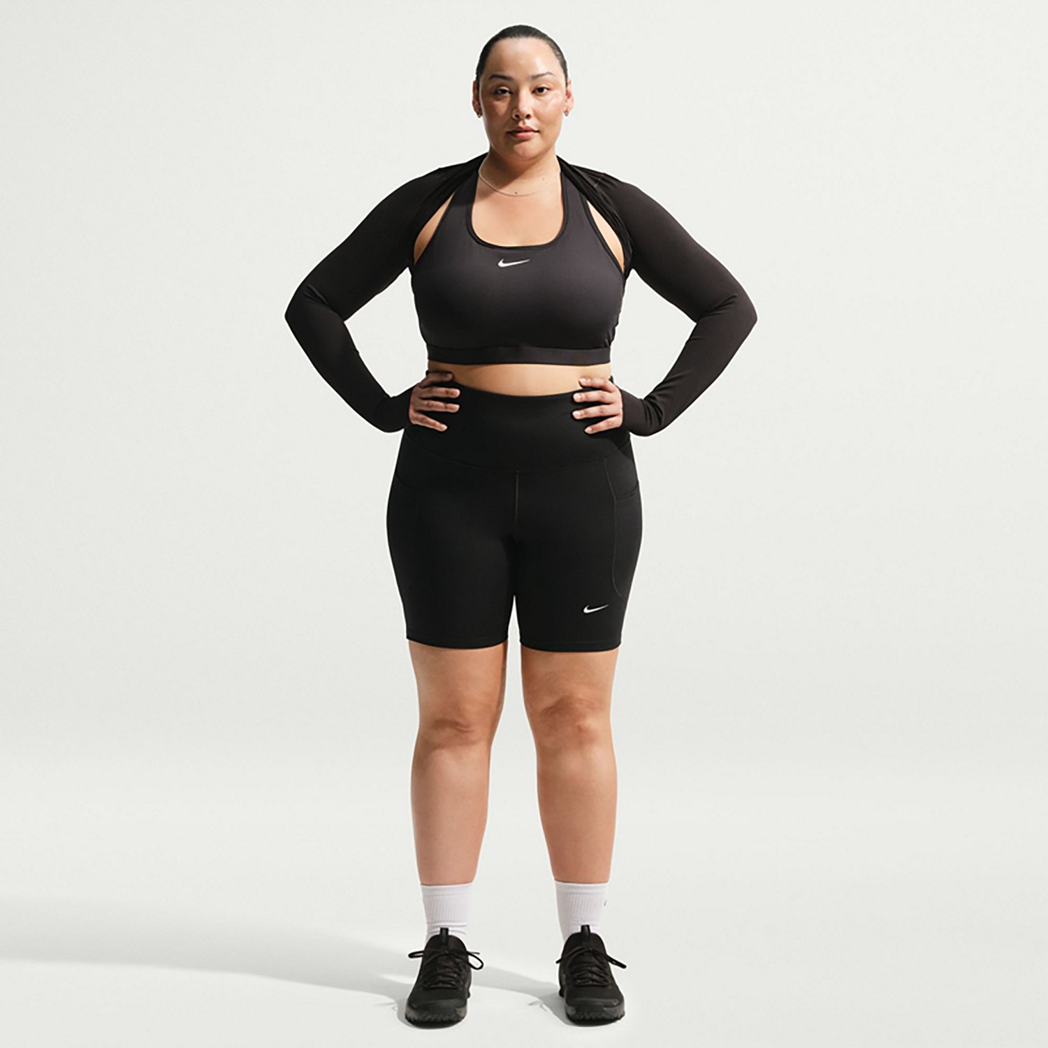 Nike Women's Dri-FIT One High Waisted Plus Size Biker Shorts 8 in